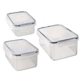 thumbnail image 1 of Food Storage Containers with Lids Airtight, Plastic Storage Meal Prep Container, Stackable 100% Leakproof & Microwave Organization and Storage Sets, Lunch Containers (3 Pcs), 1 of 8