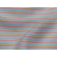 thumbnail image 3 of oneOone Viscose Jersey Fabric Multicolor Stripe Print Fabric BTY 60 Inch Wide, 3 of 4