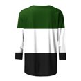 thumbnail image 5 of CEHVOM T-shirt Mode Imprimé pour Femmes Manches 3/4 Blouse Col Rond Hauts Décontractés Liquidation, 5 of 5