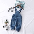 thumbnail image 2 of KIDSCOOL SPACE Baby Boy Girl Jean Overalls,Toddler Ripped Denim Cute Workwear, 2-3 Years, 2 of 8