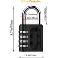 thumbnail image 2 of XZNGL 2PCS Combination Padlock Long Shackle Lock 4 Digit Resettable Combination Lock, 2 of 8