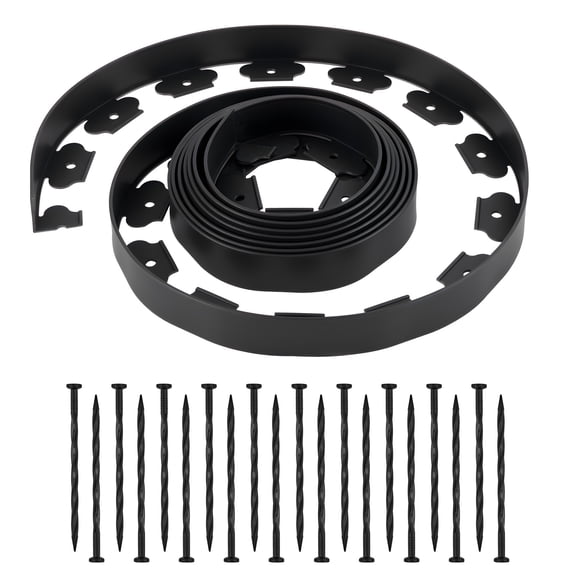 VEVOR Landscape Edging 20ft x 2in L-Shaped Durable Plastic Garden Border No Dig