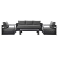 thumbnail image 2 of Modway Tahoe Outdoor Patio Powder-Coated Aluminum 4-Piece Set in Gray Charcoal, 2 of 10