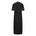 thumbnail image 3 of TIMIFIS Robe d'Été Décontractée Ample pour Femme, Longue, Sans Manches, Fendue, Robes Maxi, Robes d'Invitée de Mariage, Robe d'Été à Fleurs, Robes de Plage, Décontractée, Robe T-Shirt Décontractée -, 3 of 5