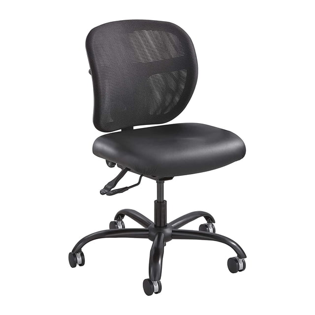 Scranton & Co Chaise de Bureau de Travail en Maille à Usage Intensif en Vinyle Noir