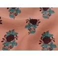 thumbnail image 4 of oneOone Viscose Jersey Fabric Leaves & Floral Block Print Sewing Fabric BTY 60 Inch Wide, 4 of 4