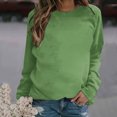 thumbnail image 2 of RKSTN Chandail pour Femmes Mode Couleur Unie Décontracté Manches Longues Col Rond Hauts Coupe Ajustée Chandail à Enfiler Mignon Léger Blouse, 2 of 4