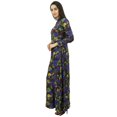 thumbnail image 2 of Bimba Robe Maxi d'Hiver à Col Mandarin pour Femme, Boutonnée, Jilbab avec Poches, 2 of 6
