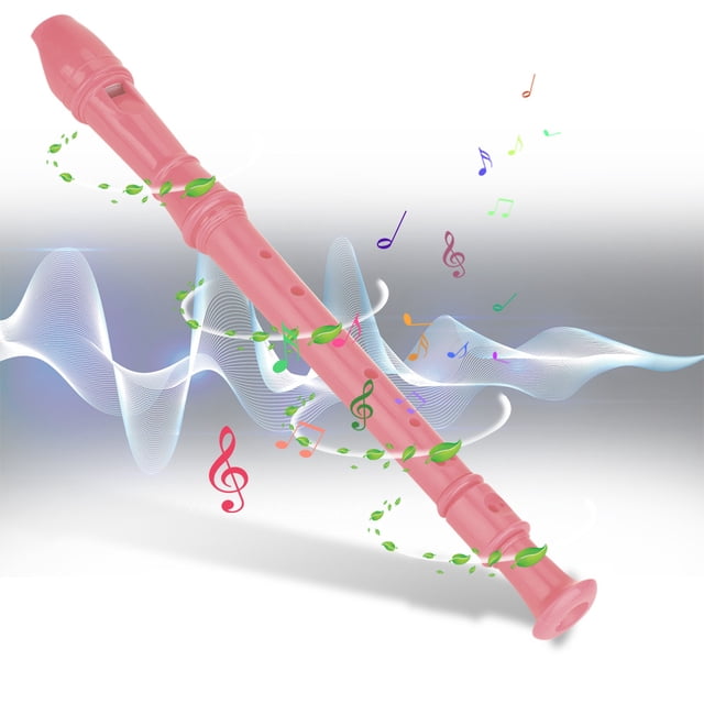 8 Hole Soprano Recorder, Clarinet Flute with Cleaning Rod and Instruction for Children Kids Beginner