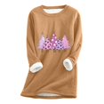 thumbnail image 2 of Meihcang Chandails en Molleton pour Femmes Grande Taille Graphique Arbre de Noël Col Rond Chandail d'Hiver Chaud Doublé Sherpa, 2 of 4