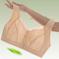 thumbnail image 3 of Besolor Plus Size Bras for Women Button Front Closure Wirefree Bralettes High Support Full Coverage Underwear, 3 of 6