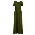 thumbnail image 4 of UPPADA Robe Grande Taille pour Invitées de Mariage pour Femmes à Manches Courtes Robe de Bal de Mariage de Fin d'Année Robe Formelle Robe Longueur au Sol Robe Cocktail de Mariage Robe Portefeuille Formelle Offres d'Accès Anticipé 2025, 4 of 5