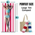 thumbnail image 3 of Popular Home Essentials, Cotton Oversized Beach Towel Large 70 X 35 Inch Pool Towel Rose Red Striped Swimming Cabana Towel Water Absorbent Quick Drying Towel Swimming Towel, 3 of 9