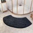 thumbnail image 3 of 1pc Foam Bath Rug Embossed Bathroom Mat Water Absorbent And Washable Bath Rugs Non-Slip Thick Soft And Comfortable Carpet For Show, 3 of 6