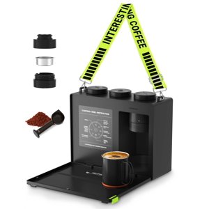CANDY Portable Espresso Machine with Strap, 3 in 1 Coffee Maker, One-Touch Operation, Rechargeable Cold Brew Up to 60 Cups, for G