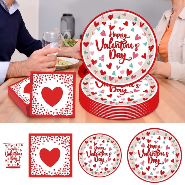 RKSTN disposable tableware 80pcs Theme Party Tableware Set Disposable Decorative Tableware Paper Set