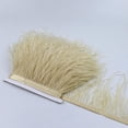 thumbnail image 3 of spellwife 1 Yard Dyed Ostrich Feather Fringe Trim Ribbon Embellishment Cream, 3 of 8