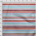 thumbnail image 4 of oneOone Tissu Popeline de Coton Sergé Rouge Géométrique Rayures Inégales Matériel de Robe Tissu Imprimé Tissu au Mètre 56 Pouces de Large, 4 of 4