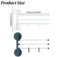 thumbnail image 3 of Home Essentials, 360° Rotating Towel Rack without Drilling Bathroom and Toilet Storage Rack Multi Pole Wall Mounted Stainless Rotating Towel Pole Household Multi Functional Storage Rack, 3 of 9