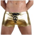 thumbnail image 2 of ylioge Mens Boxer Briefs Trendy Low Rise Drawstring Underwear Casual Solid Slim Stretchy Comfort Shiny Dancing Workout Underpants, 2 of 4