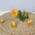 thumbnail image 1 of KUIZAP 60cm 5 Heads Artificial Ranunculus Flowers Floral Faux Peony Bouquet Wedding Home Decoration Simulation Artificial Flowers(Yellow), 1 of 7