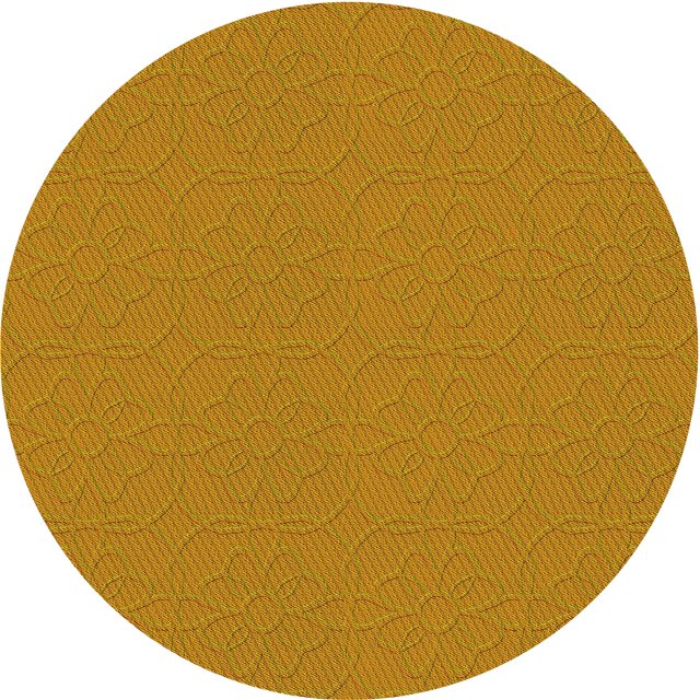 Ahgly Company Tapis Rond Lavable en Machine Intérieur Transitionnel Orange Foncé, 7 Pieds Rond