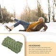 thumbnail image 3 of Bandeau d'Hiver pour Femmes Élasticité Tête Chaude Laine polyester avec Torsade Cache-Oreilles Style Simple Accessoires pour Cheveux pour Femmes Cornichons Vert, 3 of 6