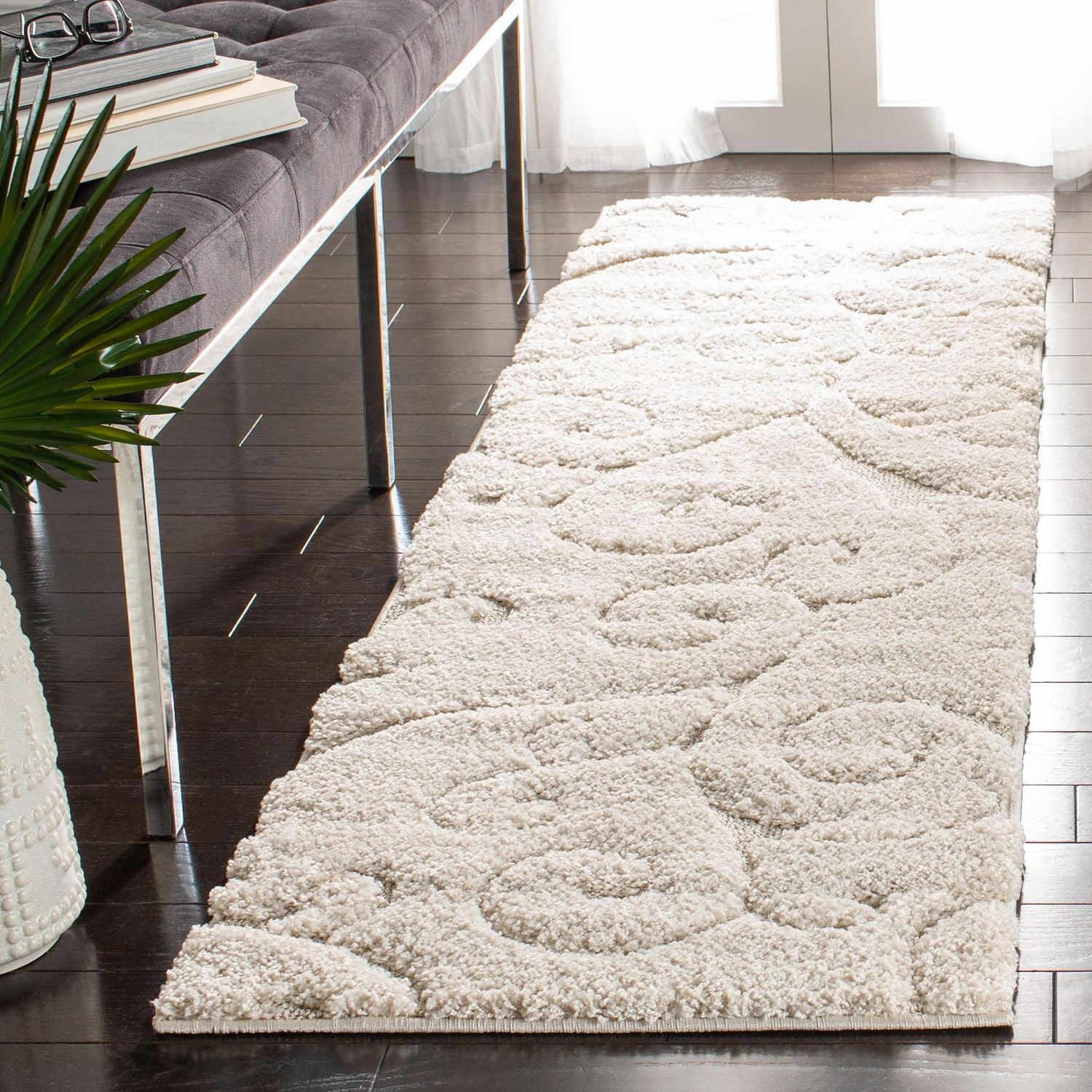 SAFAVIEH Florida Douglas Floral Vines Shag Area Rug