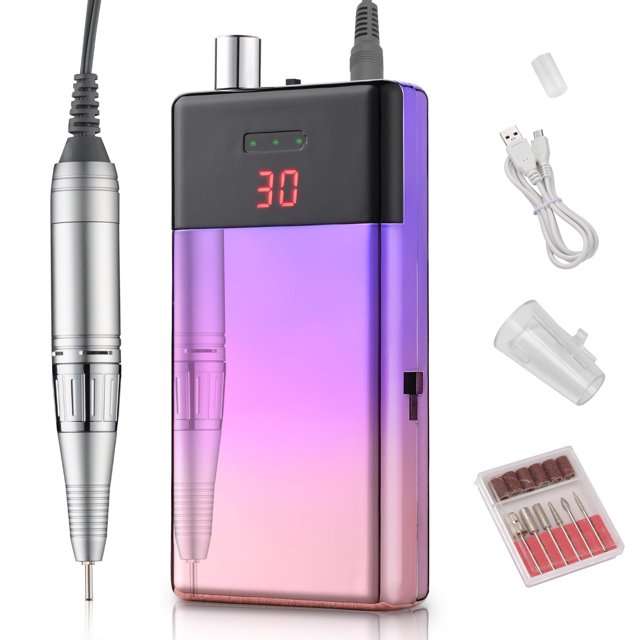 Byootique Portable Rechargeable Electric Nail Drill Machine Kit for Acrylic Nail
