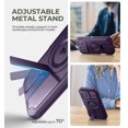 thumbnail image 4 of Dexnor for iPhone 16 Pro Case with Slide Camera Cover & Adjustable Kickstand & Built-in Screen Protector, Compatible with MagSafe Shockproof Bumper Cases Heavy-Duty Magnetic Protective Cover, Purple, 4 of 7