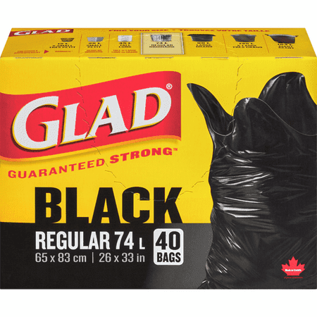 Black Garbage Bags - Regular 74 Litres