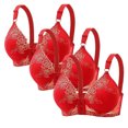 thumbnail image 1 of fheaev 3Pc Front Close Bras for Women Plus Size Wirefree Support Posture No Underwire Full Coverage Bra Adjustable Shoulder Strap Comfort Push Up Lace Breathable Front Buckle Open Everyday Bras, 1 of 2