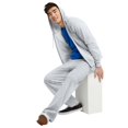 thumbnail image 3 of Hanes Mens ComfortBlend EcoSmart Full Zip Hoodie, L, Ash, 3 of 5
