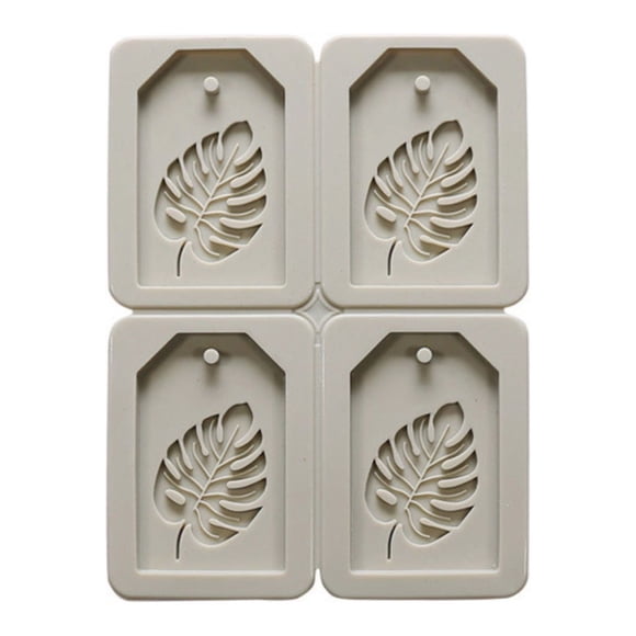 WHEANG Diy Silicone Molds 4 Even Leaves Tortoise Back Leaf Aroma Wax Tablet Mould Diffuser Stone Mould One Size Brown