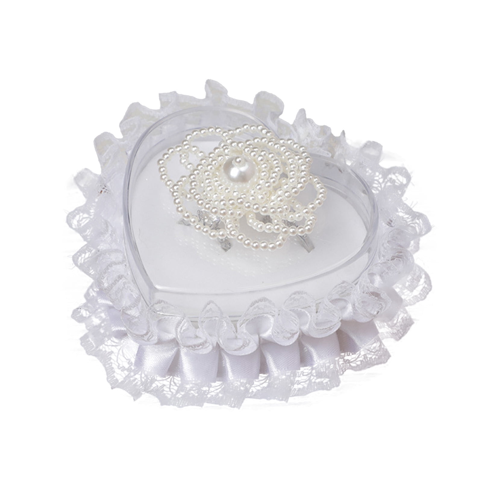 Heart Shaped Ring Box for Wedding or Engagement Proposal with Velvet ...