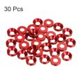 thumbnail image 3 of Unique Bargains Lot de 30 Rondelles à Encastrer M5 en Alliage d'Aluminium Anodisé pour Finition, Rouge, 3 of 4