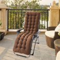 thumbnail image 2 of Comfortable Polyester Garden Recliner Cushion Thickened Lounge Chair Bench Mat Outdoor Indoor Coffee C, 2 of 8