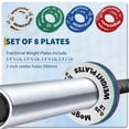 thumbnail image 3 of AKDSteel Fractional Weight Plates Set of 8 (0.25, 0.5, 0.75, 1 lb) – Color-Coded Steel Micro Plates for Olympic Barbells, Progressive Overload Home Gym Weights, 3 of 6