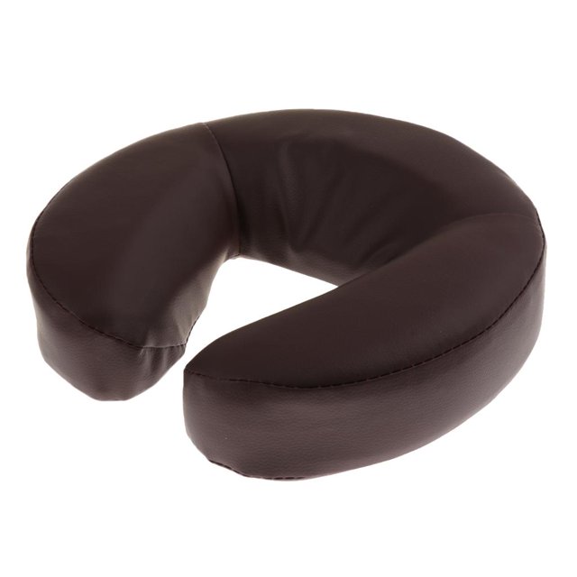 Coussin pour le Visage en PU Coussin pour le Visage pour Table de Massage Appui-Tête Coussinet Brun