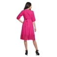 thumbnail image 3 of Moomaya Robe Midi Décontractée Unie pour Femmes à Manches Courtes Tenue d'Été Vêtements, 3 of 6