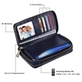 thumbnail image 4 of Womens Double Zipper Wallet Clutch Purse Cellphone Long Wallet with Removable Wristlet, 4 of 6