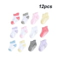 thumbnail image 3 of 6 Pcs Bas pour Enfants avec Bonne Élasticité Confortables à Porter Style Simple Bonne Fabrication Chaussettes Pures Mixte Fille 12-14, 3 of 6