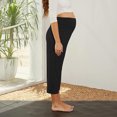 thumbnail image 4 of EGNMCR Leggings pour Femmes Mode Décontractée pour Femmes Tempérament Uni Micro Pull Ajusté Pantalon Évasé Pantalons, 4 of 7