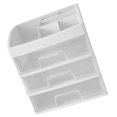 thumbnail image 2 of Desktop Storage Box with 3 Drawers Transparent Dustproof Space Saving Multi Layer Makeup Organizer Drawers, 2 of 10