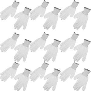 HONITANO 12Pcs Grey Nylon Mechanic Gloves with PU Coated Fingers Antistatic Working Gloves for Electrical Use