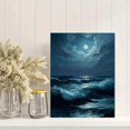 thumbnail image 2 of Qisvanset Sunset Sea Oil Painting Canvas Print 12x16 Inch Lobby Decor, 2 of 8