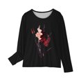 thumbnail image 4 of RXIRUCGD Chemises à Manches Longues pour Filles, Col Rond Mignon, Blouses Décontractées Élégantes (Noir, Taille : 3 Ans), 4 of 5