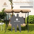 thumbnail image 4 of Costway Patio 3 Seats Canopy Swing Glider Hammock Steel Frame Cushioned Backyard Beige, 4 of 10