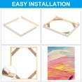 thumbnail image 4 of Unique Bargains Canvas Stretcher Bars Kit, 16x16 Inch Rectangle Solid Wood Frame for Paint, Prints, Oil Paintings, Wood Color, 4 of 5