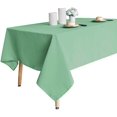 thumbnail image 4 of LAICAIW Nappe Rectangulaire 210 G/m2 - Nappe en Microfibre Imperméable Robuste, Housse de Table Décorative pour Usage Extérieur et Intérieur (Vert Menthe, 52 x 70 Pouces), 4 of 7